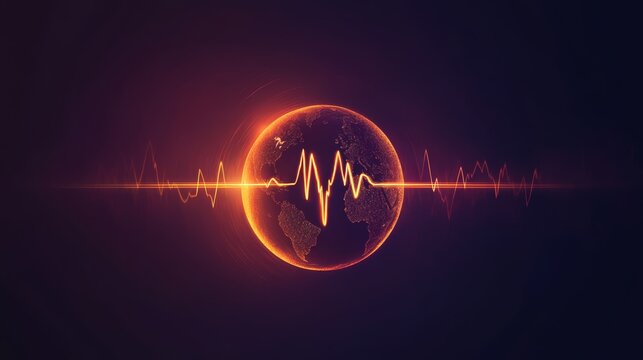 Planet with heartbeat stunning depiction of life energy and the rhythm of the cosmos