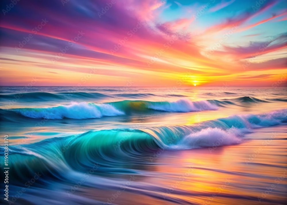 Poster abstract color wave gradient: soft pastel blend background texture