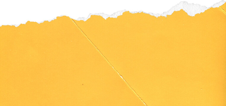 Yellow torn and creased paper