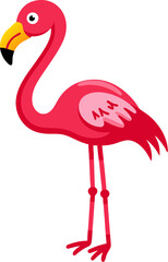 illustration of a pink flamingo