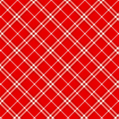 Plaid with twill weave repeat pattern in red.Gingham seamless pattern with stripes.Checkered tartan Geometric graphic vector illustration background for fabric and prints.