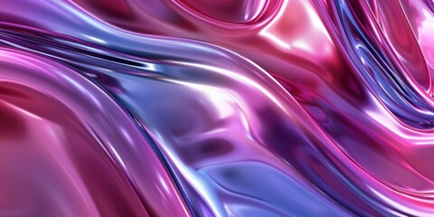 Obraz premium Abstract pink purple ripple flow metallic gradient background