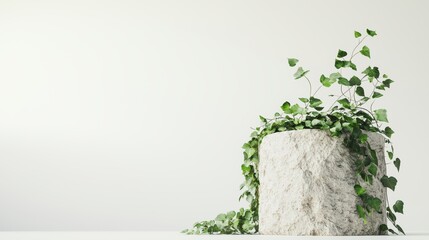 Indoor ivy plant in a decorative planter minimalist nature photography for serenity