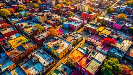 Obraz premium Abstract Grungy Urban Aerial Photography Background Texture
