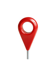Location Pin Icon on Transparent Background for Mapping and Navigation Digital Design Minimalist Style