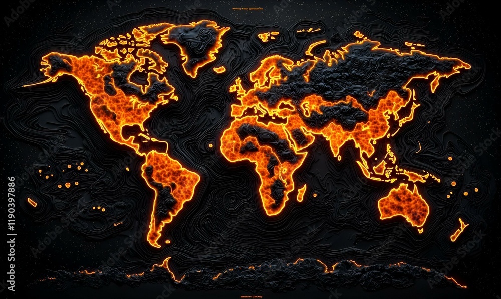 Poster global data insights, a vibrant visualization showcasing interconnected data patterns and machine le