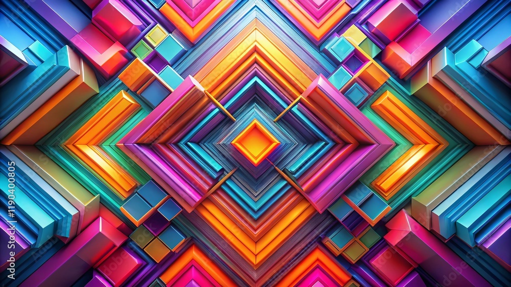 Poster abstract symmetrical 3d background with copy space for text or logo - perfect for modern design proj