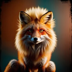 The king fox has a graceful golden mane reminiscent of a lion
