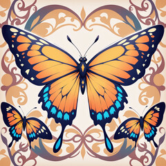 butterflies and flowers