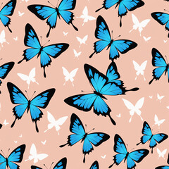 seamless pattern with butterflies