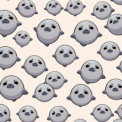 seamless pattern with monsters