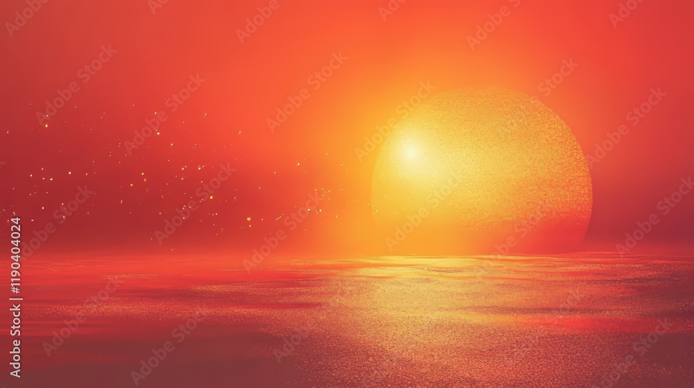 Aufkleber abstract gradient background featuring noise and grain texture with a blurred sunset design