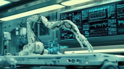 Robotic Arm Interacting With Advanced Computer System