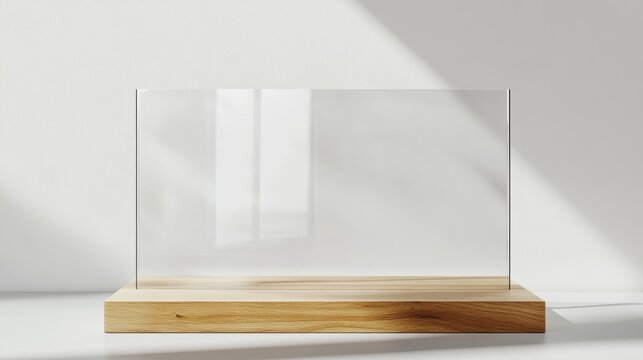 Realistic acrylic table tent mockup for effective branding and promotional displays