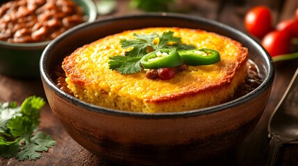 Spicy Chili with Jalapeno Cornbread