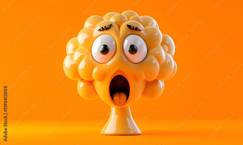 Poster mind expansion concept, a vibrant 3d stylized vector icon representing the explosion of ideas and cr