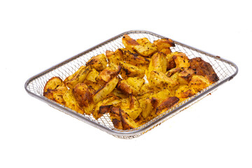 fried potatoes isolated
