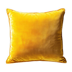 A yellow cushion soft isolated on transparent background