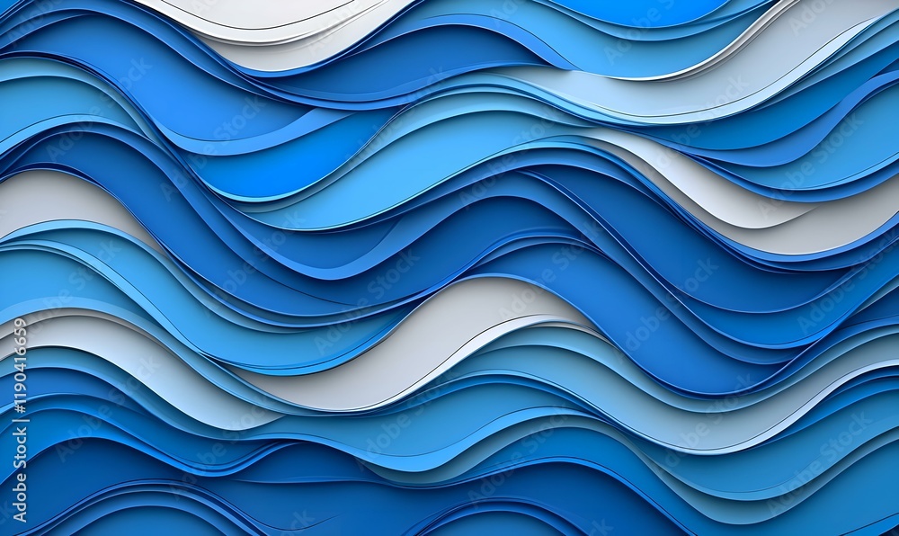 Poster oceanic flow, an intricate wave pattern reflecting the dynamic movement of ocean currents, showcasin