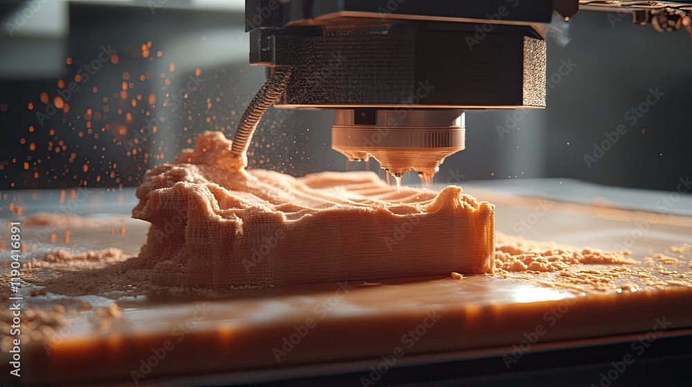 Poster additive manufacturing process creating three dimensional object