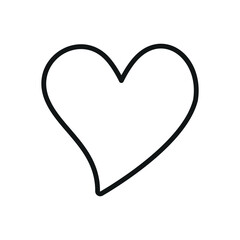 Love heart form shape icon featuring a modern and minimalist look, ideal for adding a contemporary touch to love, lifestyle, or social media-themed designs