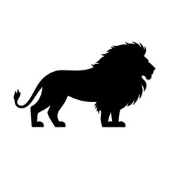 Majestic Lion Silhouette Vector with Bold Details