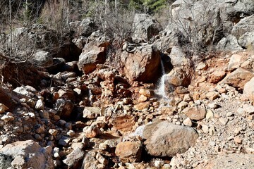 Rocky stream landscape. High quality photo