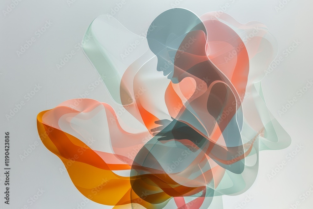 Poster a digital artwork showcasing an abstract interpretation of the topaz gemstone using shapes and lines