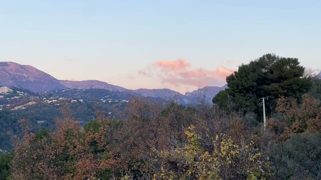 Frankreich bei Monaco im Winter
