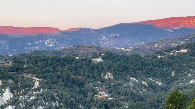 Frankreich bei Monaco im Winter