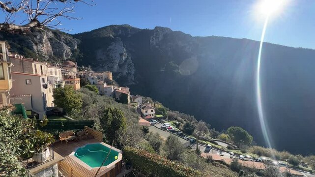 Frankreich bei Monaco im Winter
