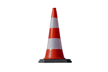 Traffic cone isolated . Transport concept.