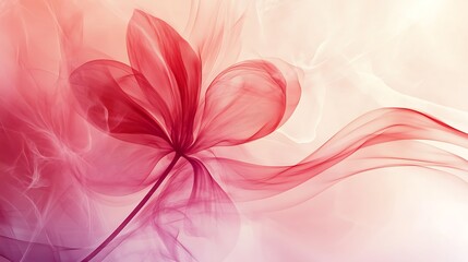 Abstract Red Flower Soft Pastel Background