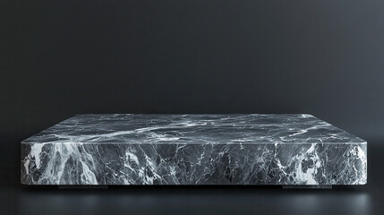 Elegant marble coffee table with sleek design and dark background