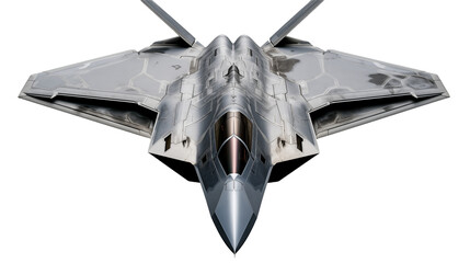 Stealth Military Aircraft Technology: Futuristic Fighter Jet Design for Defense Industry, Aviation, and Aerospace Stock Photo
