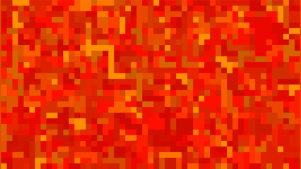 ABSTRACT ILLUSTRATION CUBE ORANGE COLOR. DIGITAL BUSINESS BACKGROUND MOSAIC GRID DESIGN VECTOR 
