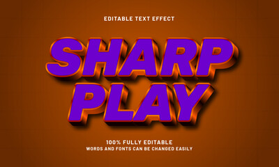 sharp play editable text effects with a game and funny theme