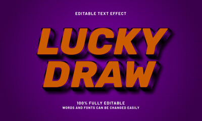 lucky draw editable text effects with a game and funny theme