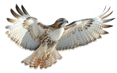 Obraz premium Majestic Red-Tailed Hawk in Flight: Wildlife Photography for Nature Documentaries and Conservation Projects