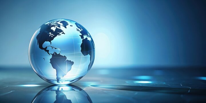 A Crystal Globe Reflecting Global Connectivity and Interdependence