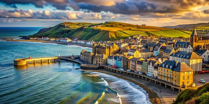 Aberystwyth Coastal Architecture: Victorian Buildings & Dramatic Welsh Sea