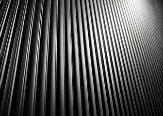 Obraz premium Abstract Black and White Vertical Lines Dark Background Stock Photo - High Depth of Field