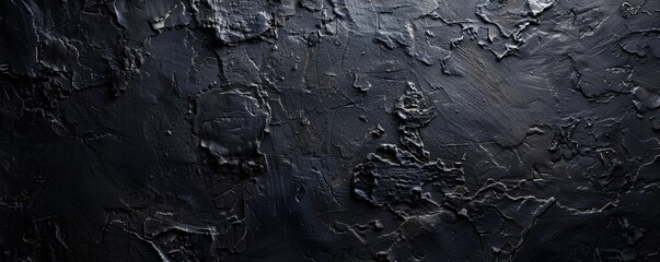 Fototapeta premium A black wall with a rough texture