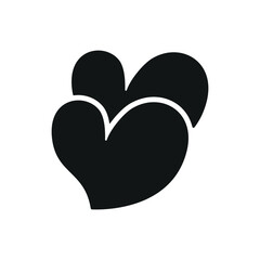 Love heart form shape icon featuring a modern and minimalist look, ideal for adding a contemporary touch to love, lifestyle, or social media-themed designs