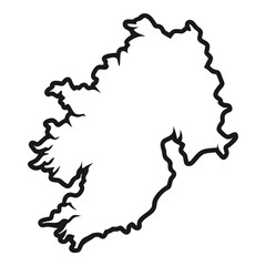 Irish Map Silhouettes Icon, Ireland Map Vector, St. Patrick’s Day Silhouette, Irish Festival Symbol, Flat Design, Isolated Graphic, Celtic Illustration, Holiday Decoration, Geography Icon