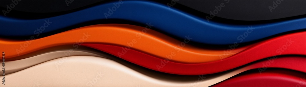 Poster abstract wave pattern in vibrant hues: a captivating image featuring an abstract pattern of wavy lin
