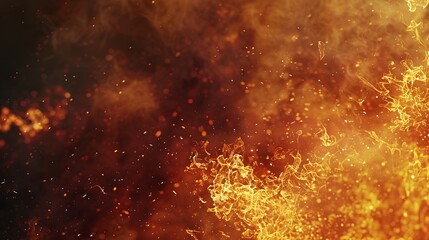 A fire with a lot of smoke and sparks