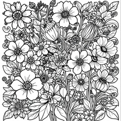 Flower Arrangement Coloring Page