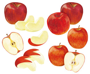 手描きのりんご