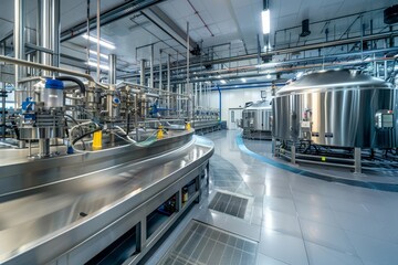Insight into a high-tech food facility showcasing innovation in production, portraying the technology and innovation in a food manufacturing facility
